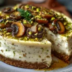 pistachio mushroom cheesecake dinner recipe photo