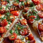 quinoa chickpea pizza dinner recipe photo