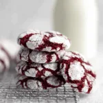 red velvet crinkle cookie dessert recipe photo