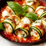 ricotta stuffed zucchini involtini lunch recipe photo