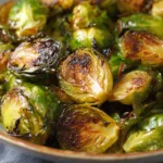 roasted brussels sprouts balsamic honey side dish recipe photo