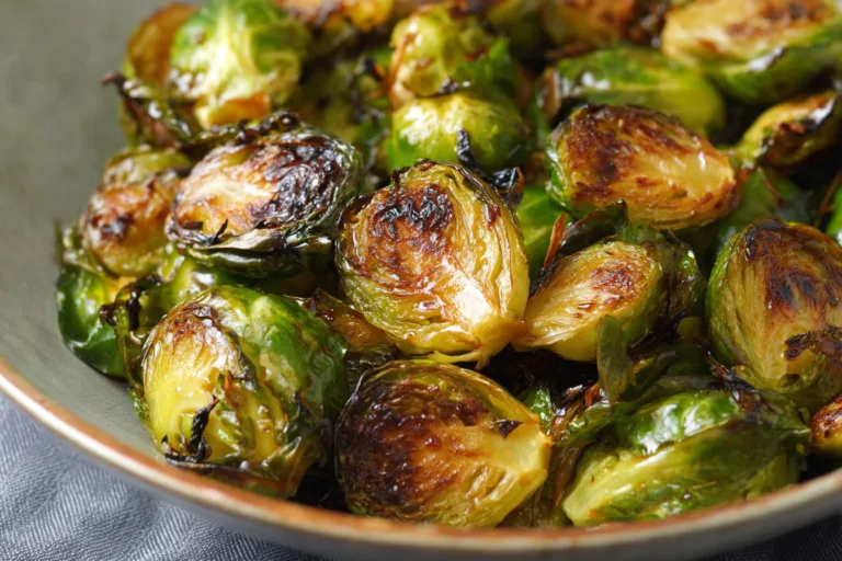 roasted brussels sprouts balsamic honey side dish recipe photo
