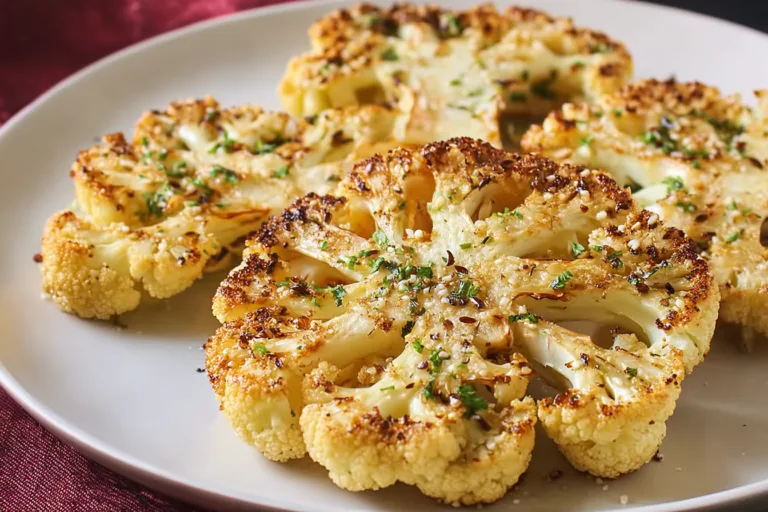 roasted cauliflower steaks dinner recipe photo