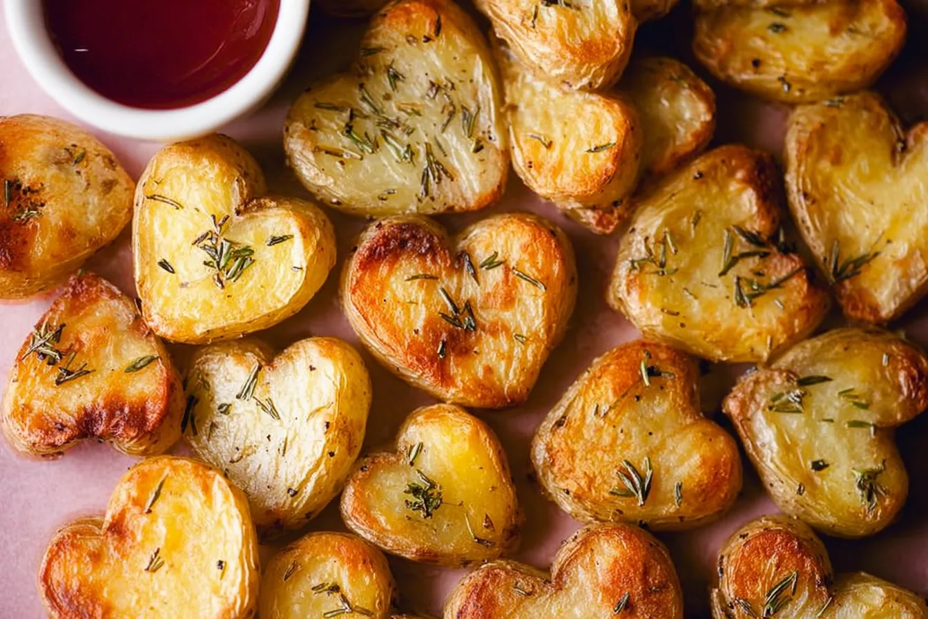 roasted potato hearts side dish recipe photo