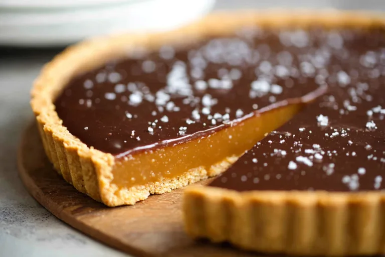 salted caramel tart dessert recipe photo
