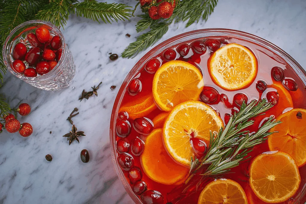 sparkling holiday punch Drink recipe photo
