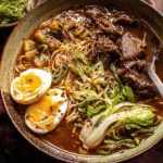 spicy miso braised beef ramen Dinner recipe photo