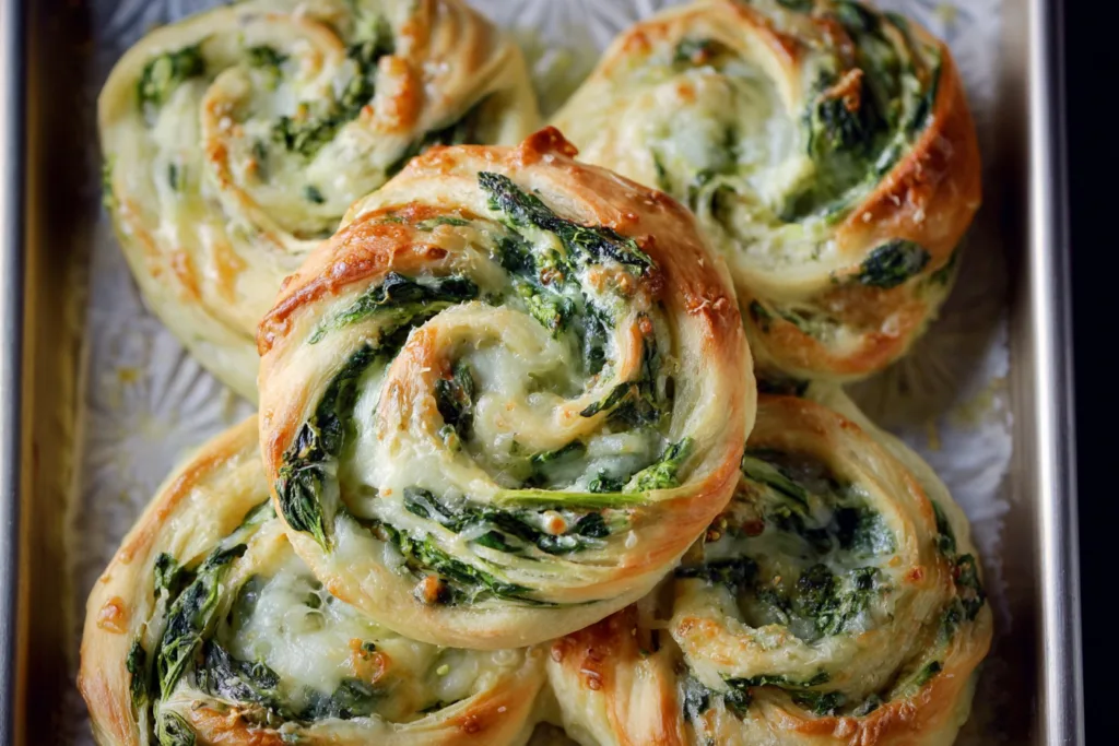 spinach artichoke swirl appetizer recipe photo