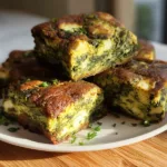 spinach egg cheese brownies breakfast recipe photo