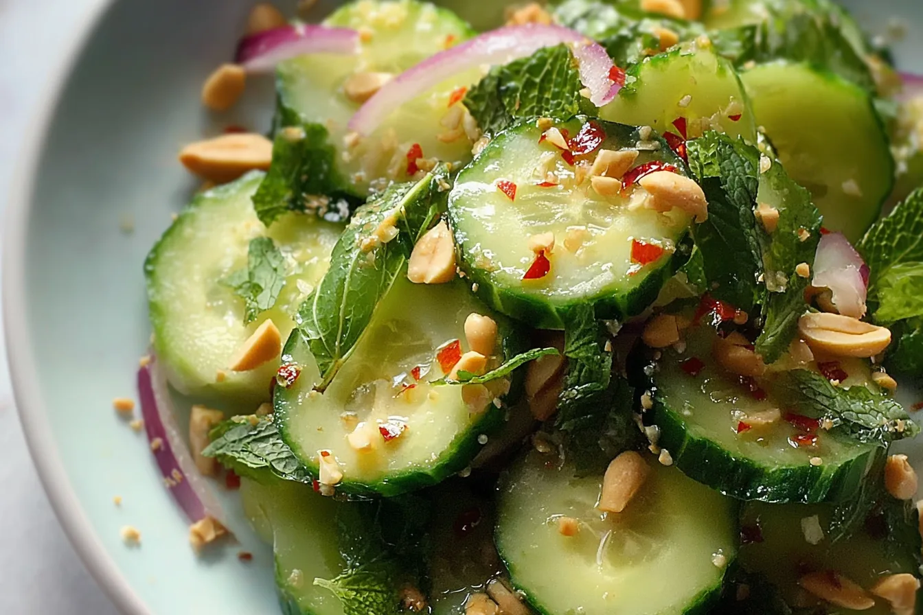 thai cucumber salad side dish recipe photo
