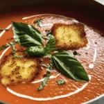 tomato soup with cream dinner recipe photo