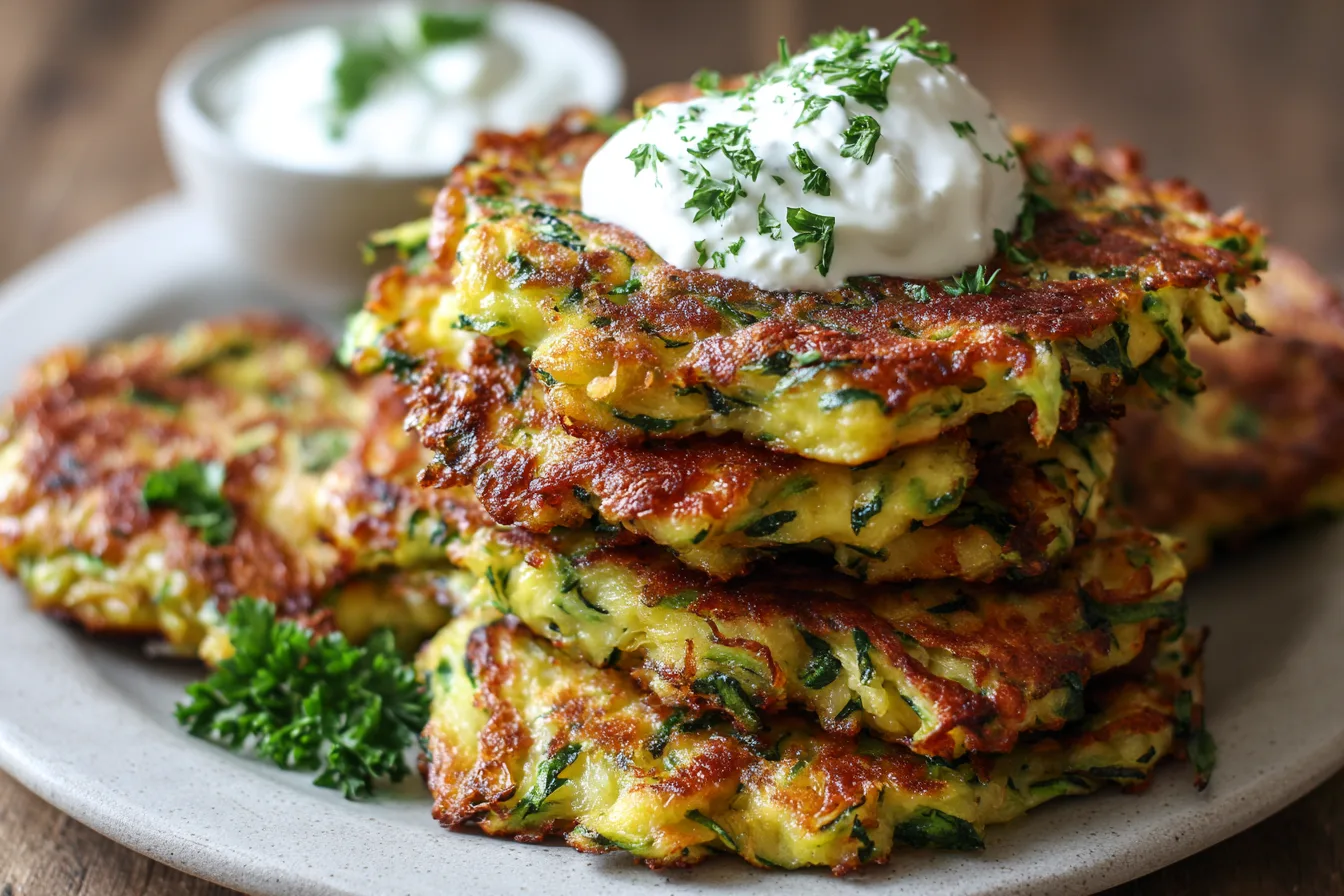 zucchini fritters snack recipe photo