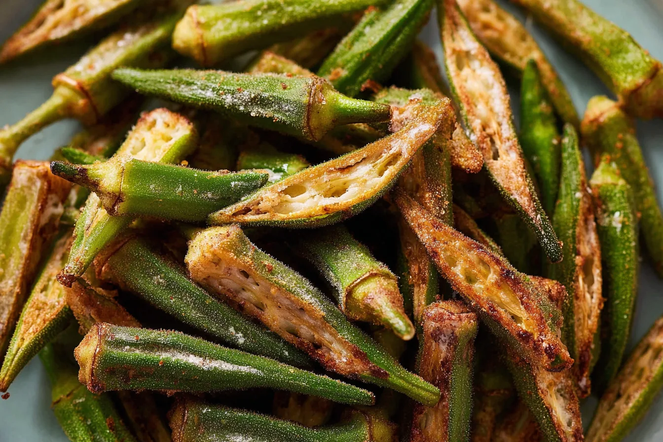 air fryer okra side dish recipe photo