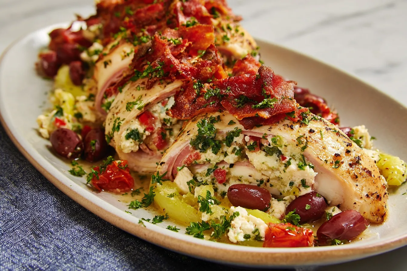antipasto stuffed chicken dinner recipe photo