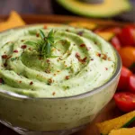 avocado green goddess dip snack recipe photo