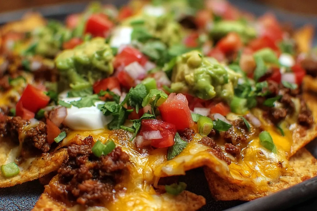 beef nachos supreme snack recipe photo