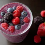 berry detox smoothie breakfast recipe photo
