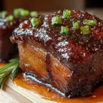 caramelized slow roast beef short rib dinner recipe photo