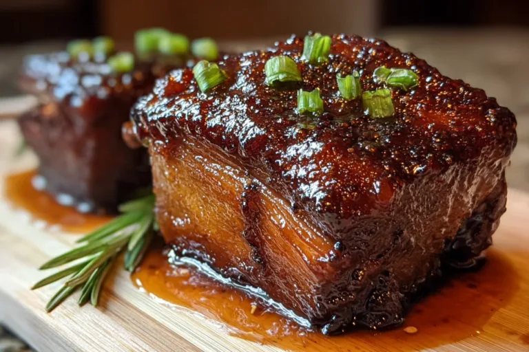 caramelized slow roast beef short rib dinner recipe photo