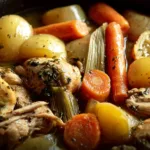 chicken stew citrus winter vegetables dinner recipe photo