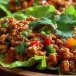 chili chicken lettuce wraps dinner recipe photo