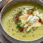 creamy zucchini potato soup dinner recipe photo