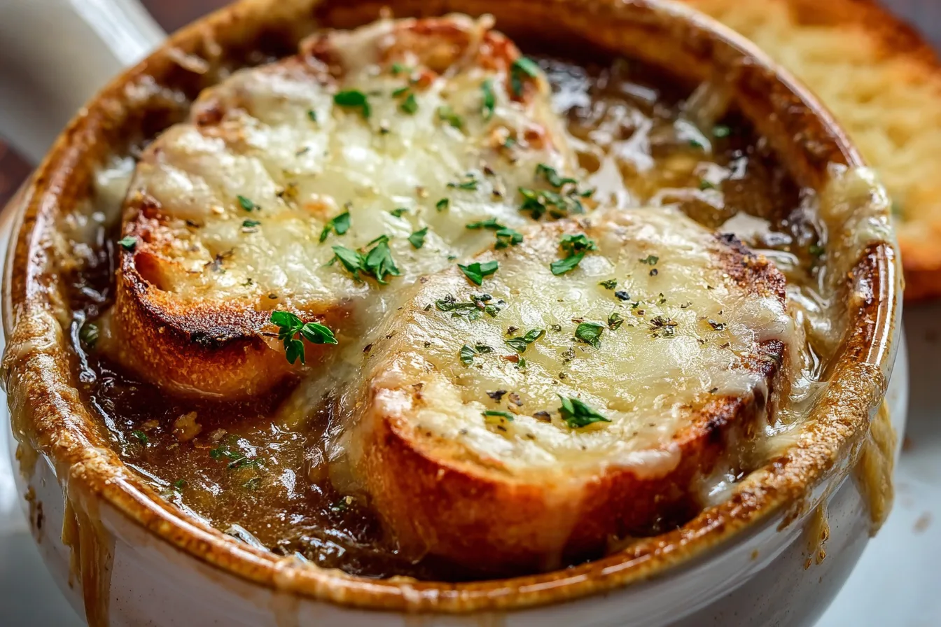 crockpot french onion soup dinner recipe photo