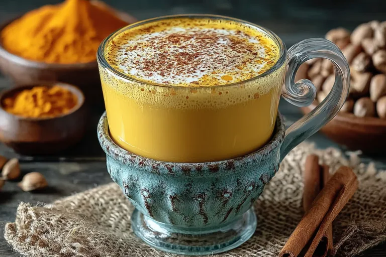 golden turmeric pumpkin latte breakfast recipe photo