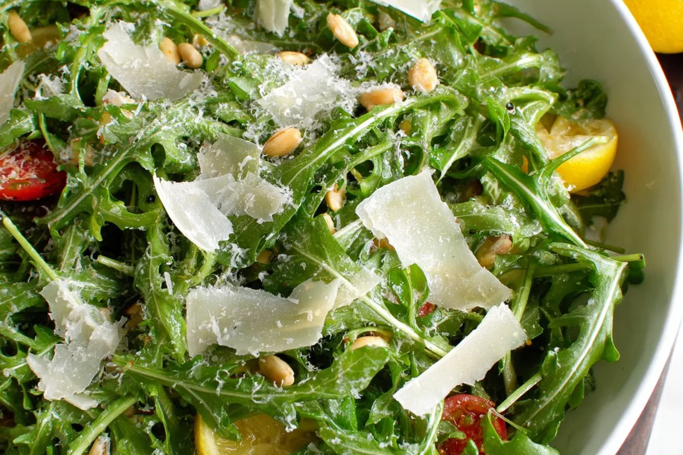 lemon arugula salad parmesan salad recipe photo
