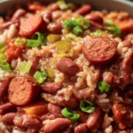louisiana red beans rice dinner recipe photo