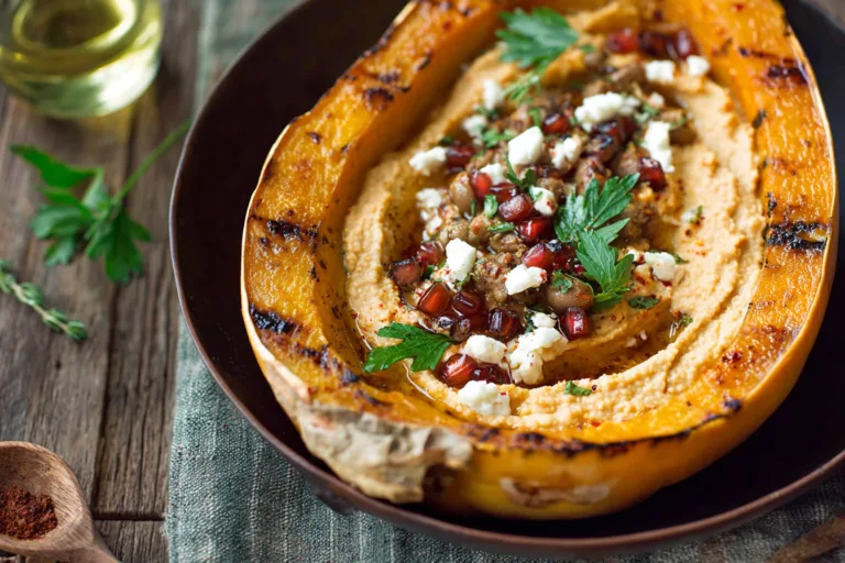 mediterranean bean dip roasted squash dinner recipe photo