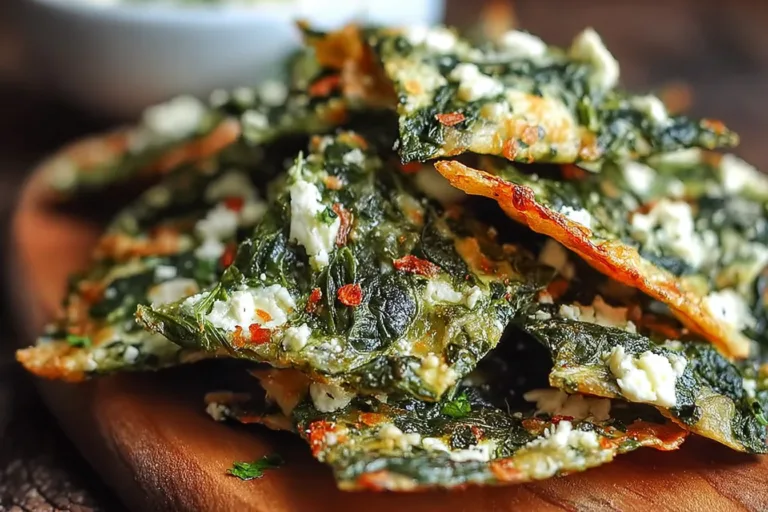 mediterranean spinach feta crisps snack recipe photo