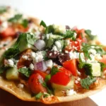 mediterranean tostadas lunch recipe photo