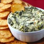 spinach artichoke dip appetizer recipe photo