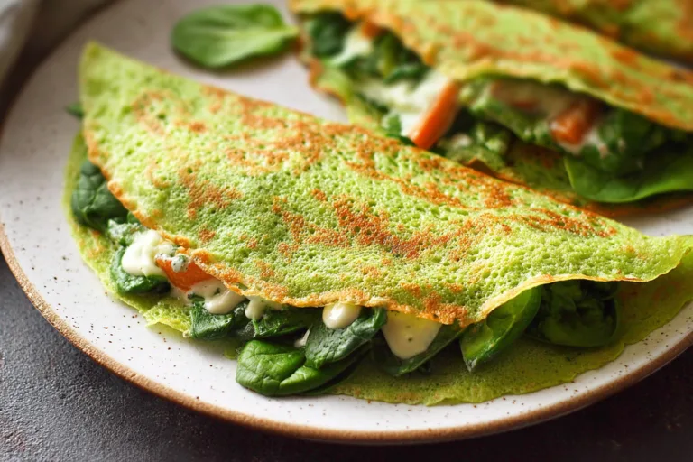 spinach crepe Breakfast recipe photo