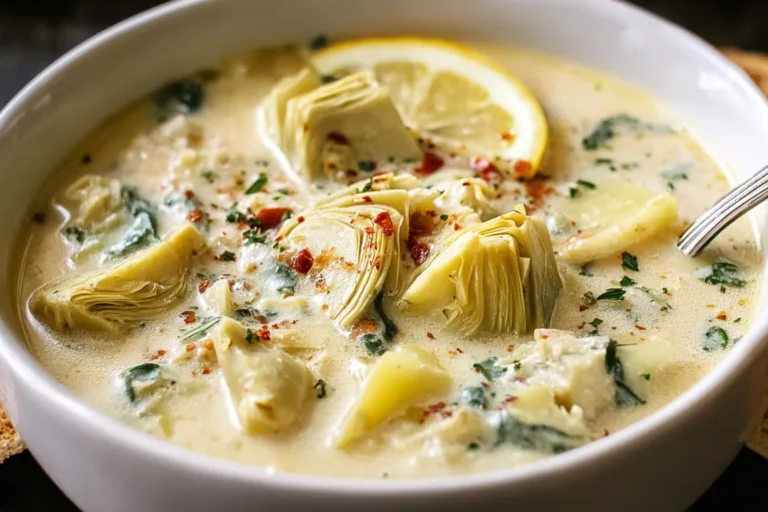 tuscan artichoke soup dinner recipe photo